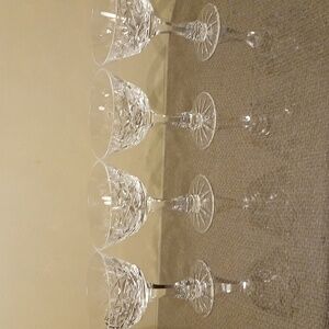 Vintage American Cut Crysyal Crystal Champagne/Sherbet Glasses Set Of 4